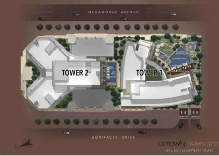 Luxe 1br W/ Balcony @ Uptown Parksuites Apartamento